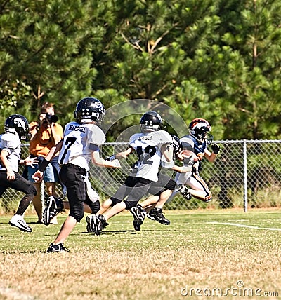 Making a Touchdown Youth Football Editorial Stock Photo