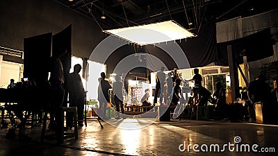 The making of video production and crew working. Editorial Stock Photo