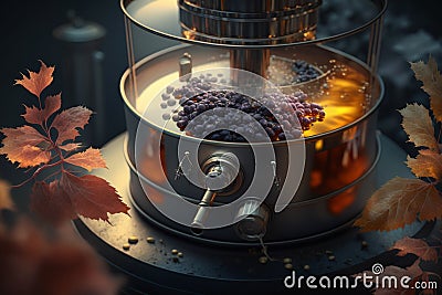 Making wine process, ficticious, background, generative ai Stock Photo