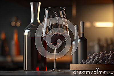 Making wine process, ficticious, background, generative ai Stock Photo