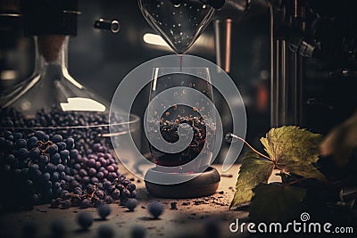 Making wine process, ficticious, background, generative ai Stock Photo