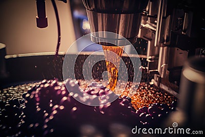 Making wine process, ficticious, background, generative ai Stock Photo