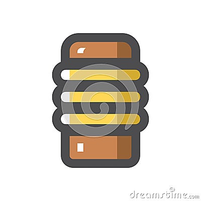 Makiwara Karate Punch Trainer Vector icon Cartoon illustration Vector Illustration