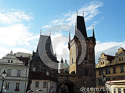 Prague" Mala Strana city gate Stock Photo