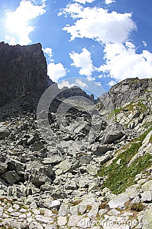 Mala studena dolina - valley in High Tatras, Slovakia Stock Photo