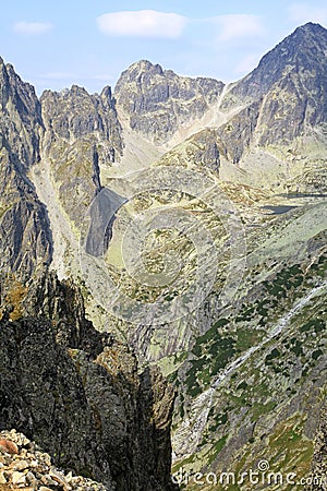Mala studena dolina - valley in High Tatras, Slovakia Stock Photo