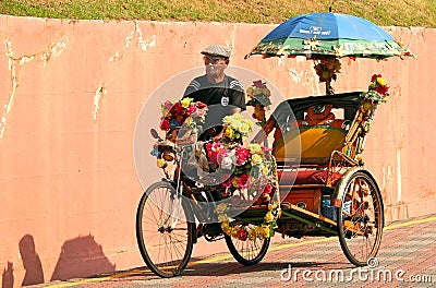 Malaca pedicab Editorial Stock Photo