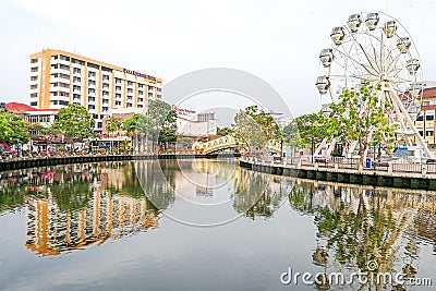 Malacca, Malaysia, April 8, 2018: Malacca city is awarded the UN Editorial Stock Photo