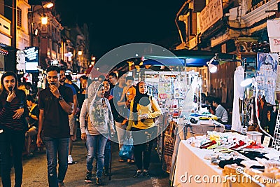 Jonker Street Night Market in Malacca, Malaysia Editorial Stock Photo