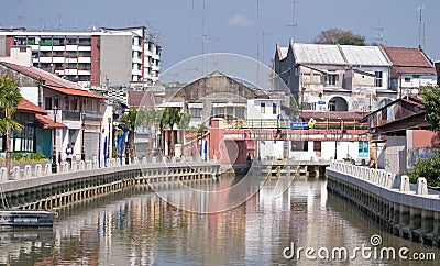 Malacca River at Kampang Jawa Stock Photo