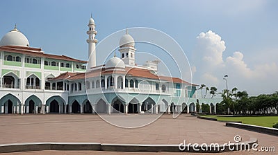 Malacca Straits Mosque ( Masjid Selat Melaka) Stock Photo