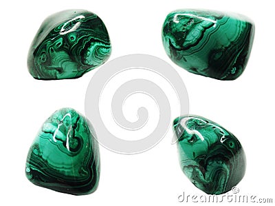 Malachite crystal green mineral geological crystals Stock Photo