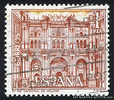Malaga Cathedral Editorial Stock Photo