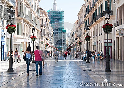 Malaga streets, Spain Editorial Stock Photo