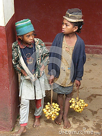 Malagasy native girls Editorial Stock Photo