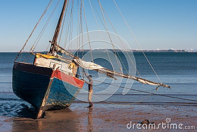 Malagasy schooner Editorial Stock Photo