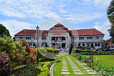 View of Malang City Hall (Balai Kota Malang), Government Office and landmark of Malang City Editorial Stock Photo