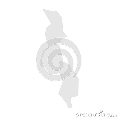 Malawi simplified vector map Vector Illustration