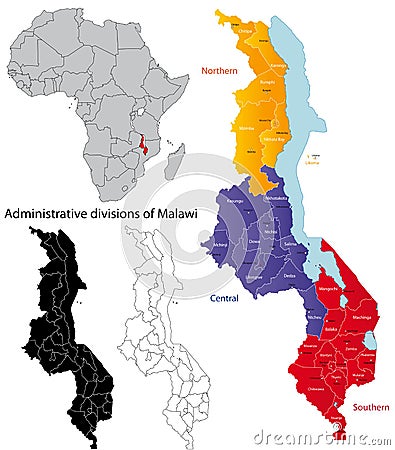 Malawi map Stock Photo