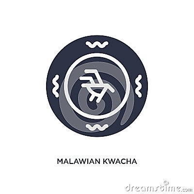 malawian kwacha icon on white background. Simple element illustration from africa concept Vector Illustration