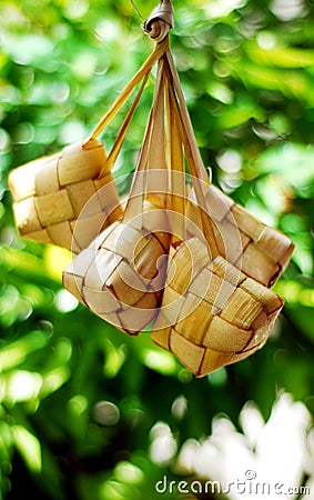 Malay compact glutinous rice Stock Photo