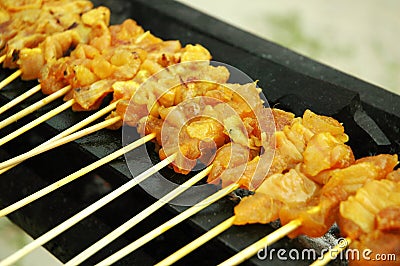 Malay Delicacy - Satay Cuisine Stock Photo