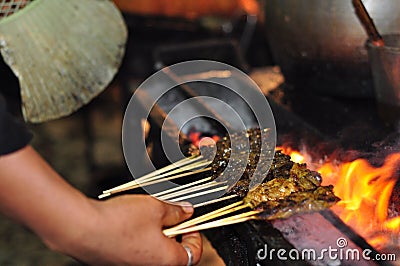 Malay Satay Stock Photo