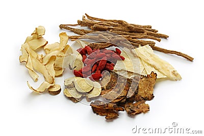 Malaysia bak kut teh ingredients, traditional chinese herbal medicine Stock Photo
