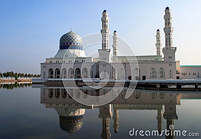 Malaysia Borneo Kota Kinabalu Likas mosque Stock Photo