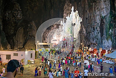 Malaysia - 12 Febuary 2017 :: Batu caves popular place to visit Editorial Stock Photo