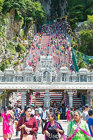 Malaysia - 12 Febuary 2017 :: Batu caves popular place to visit Editorial Stock Photo