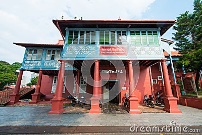 Malaysia - 10 Febuary 2017 ::The Stadthuys of Malacca place to v Editorial Stock Photo