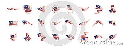 Malaysia flag, vector illustration on a white background. Vector Illustration