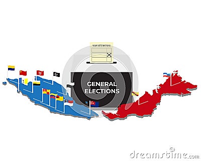 Malaysia General Elections Vector Illustration