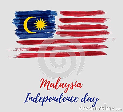 Malaysia Independence day - Hari Merdeka holiday Vector Illustration