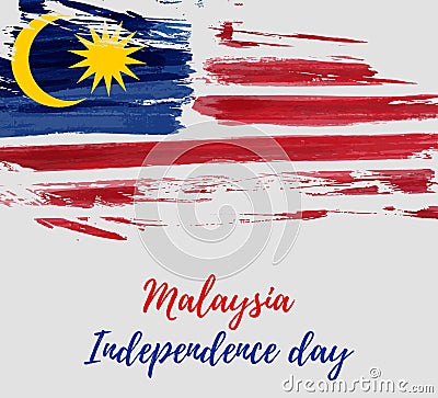 Malaysia Independence day - Hari Merdeka holiday Vector Illustration