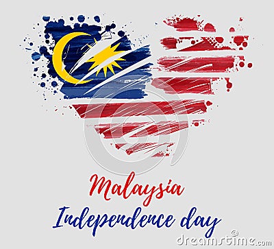 Malaysia Independence day - Hari Merdeka holiday Vector Illustration