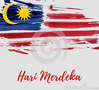 Malaysia Independence day - Hari Merdeka holiday Vector Illustration