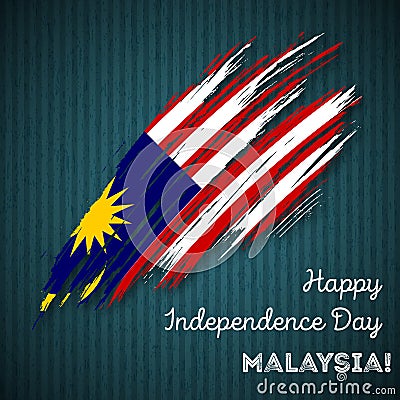 Malaysia Independence Day Patriotic Design. Vector Illustration