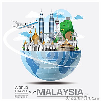 Malaysia Landmark Global Travel And Journey Infographic Vector Illustration