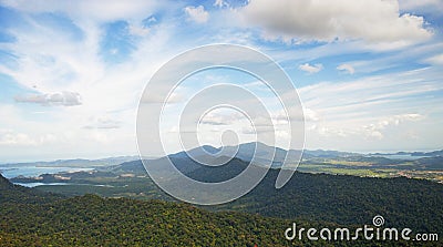 Malaysia, Langkawi. The view from the bird's eye view. Stock Photo