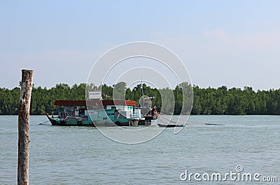Malaysia Pulau Katam Fisherman Catching Fish On The Boat Editorial Stock Photo