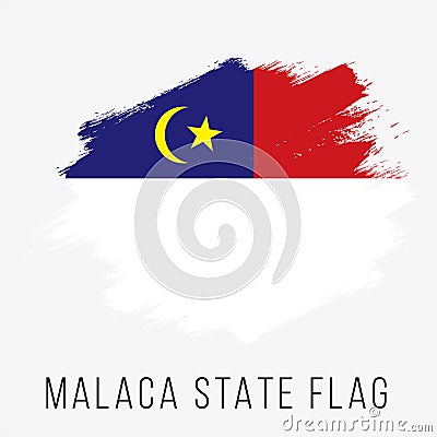 Malaysia State Malacca Vector Flag Design Template. Malacca Flag for Independence Day Vector Illustration