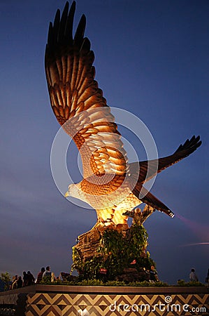 Malaysia, the symbol of Langkawi - eagle Editorial Stock Photo