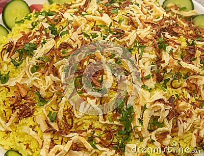 Malaysian Nasi Kuning Stock Photo