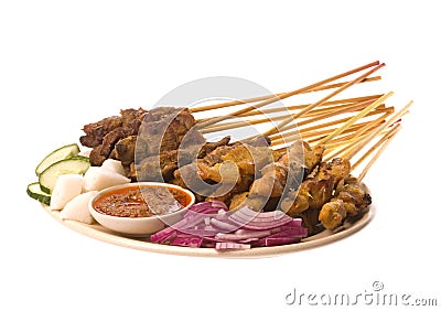 Malaysian Satay Stock Photo