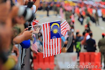 Malaysians at the recent Malaysian Independence Day celebration Editorial Stock Photo