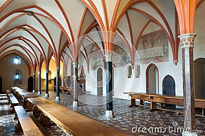 Malbork castle dining hall Editorial Stock Photo