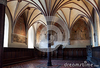 Malbork castle gothic hall Editorial Stock Photo