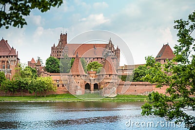 Malbork (Marienburg) Castle in Pomerania, Poland. Stock Photo